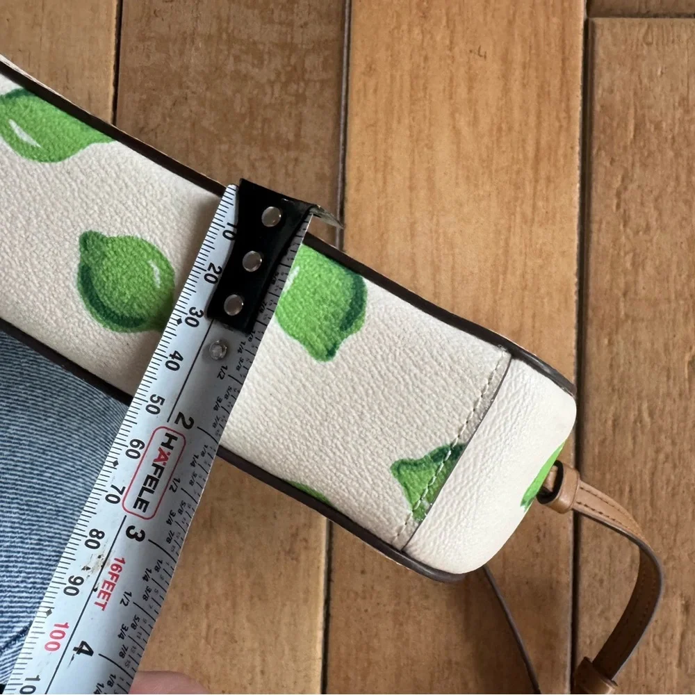 Coach White and Green Lime Crossbody Camera Style Bag - Picture 14 of 16